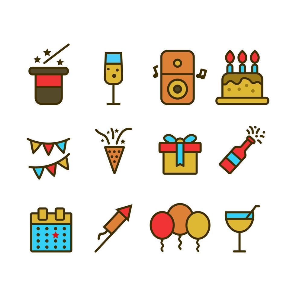 Party Icon Set vector