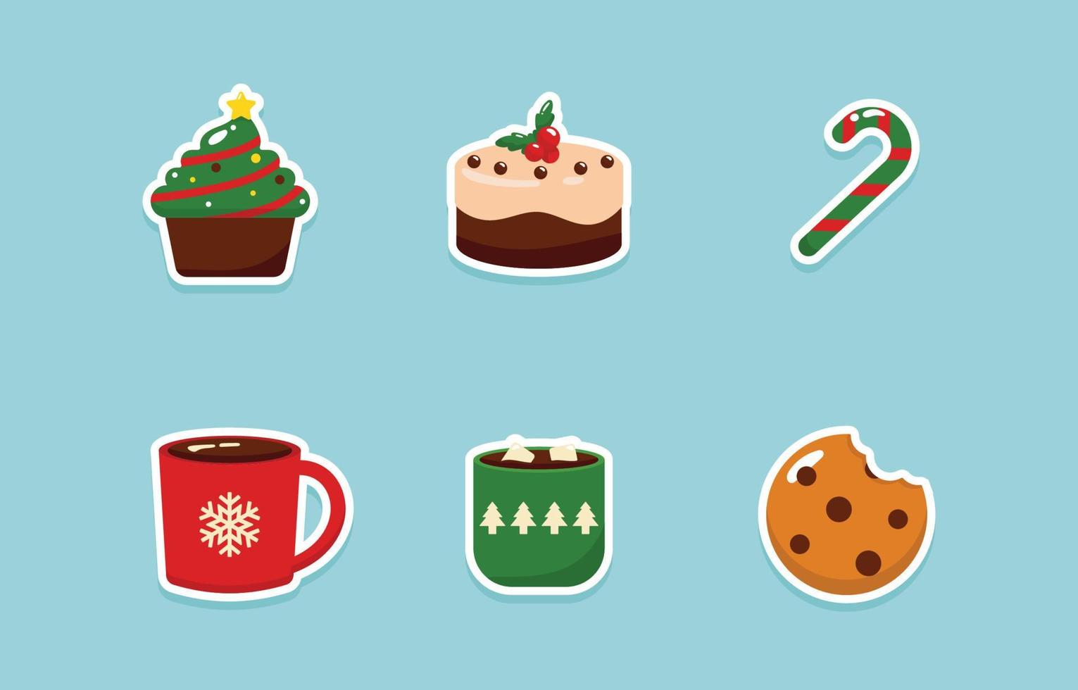 Christmas Sweets Sticker vector