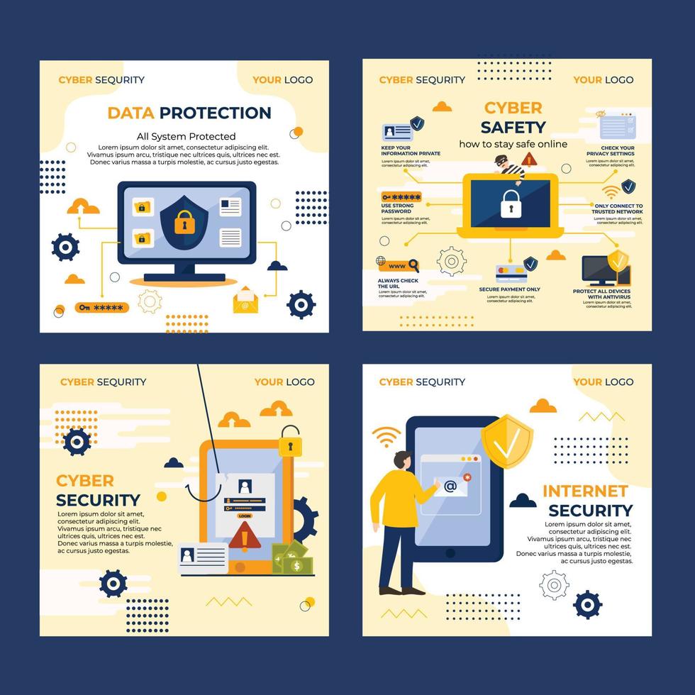 seguridad o privacidad de la información publicación en redes sociales vector