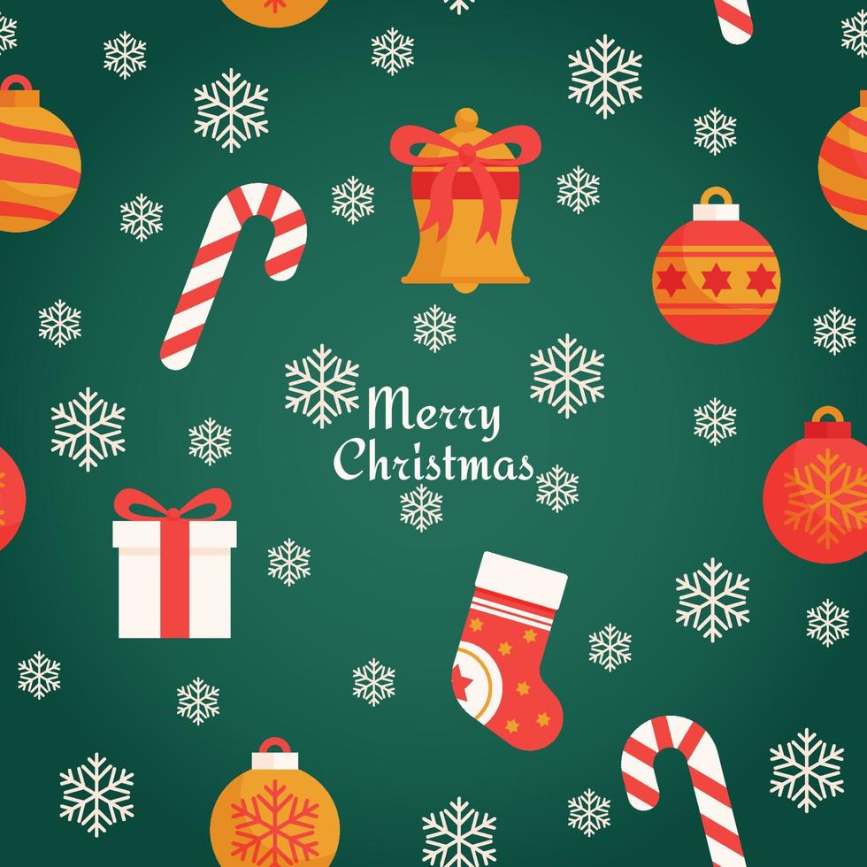 Flat Element Christmas Background vector