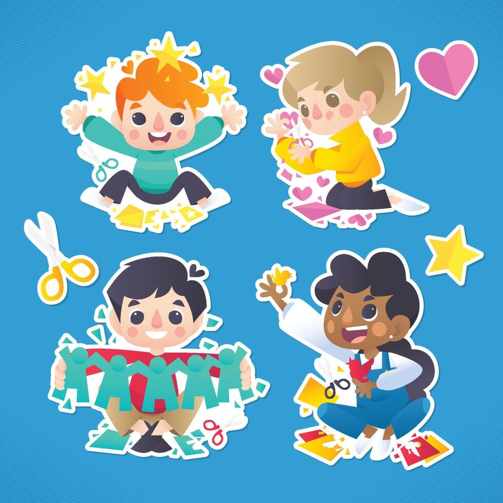 Childrens Crafting Creativity vector