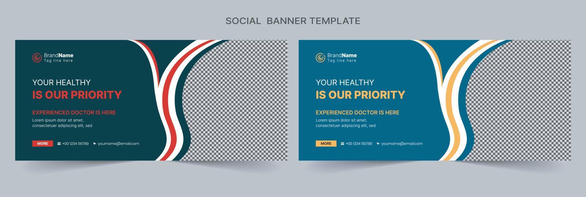 Social Media Post And Web Banner Template Design, Fully Editable. vector