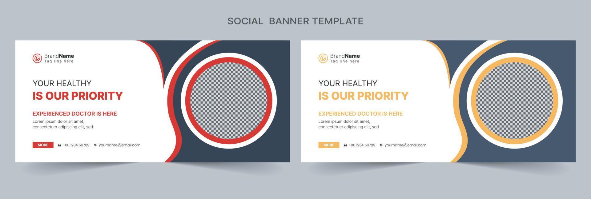 Social Media Post And Web Banner Template Design, Fully Editable. vector