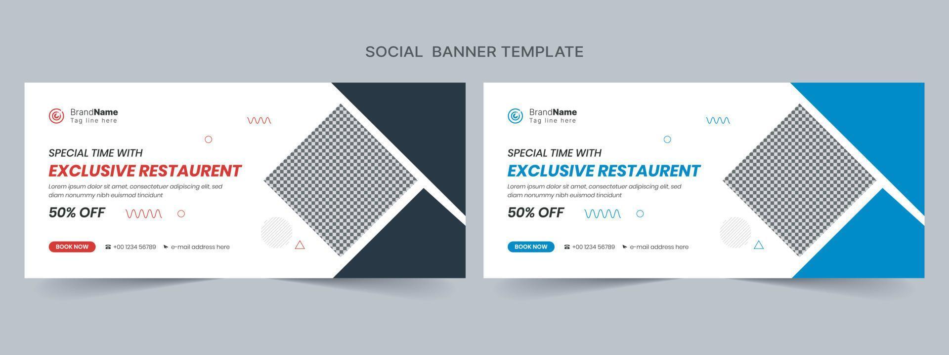 Social Media Post And Web Banner Template Design, Fully Editable. vector