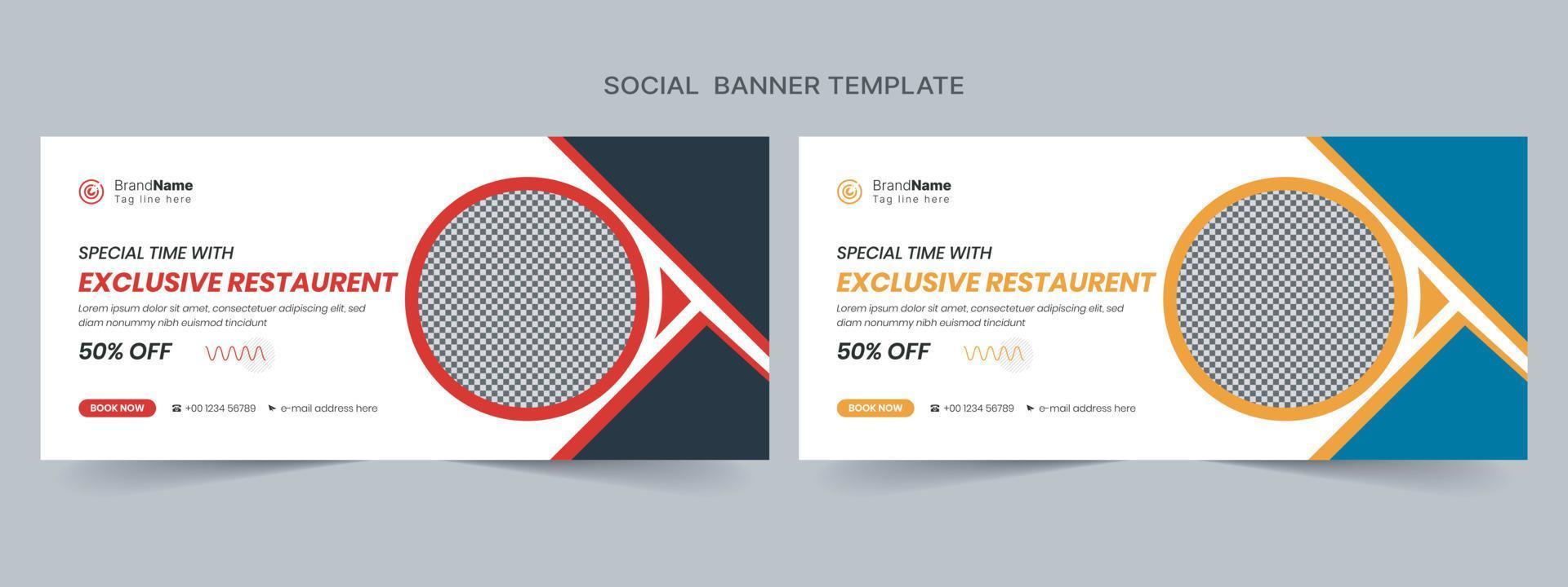 Social Media Post And Web Banner Template Design, Fully Editable. vector