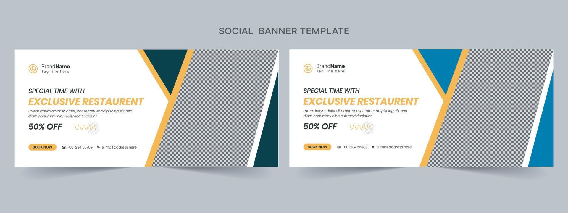 Social Media Post And Web Banner Template Design, Fully Editable. vector