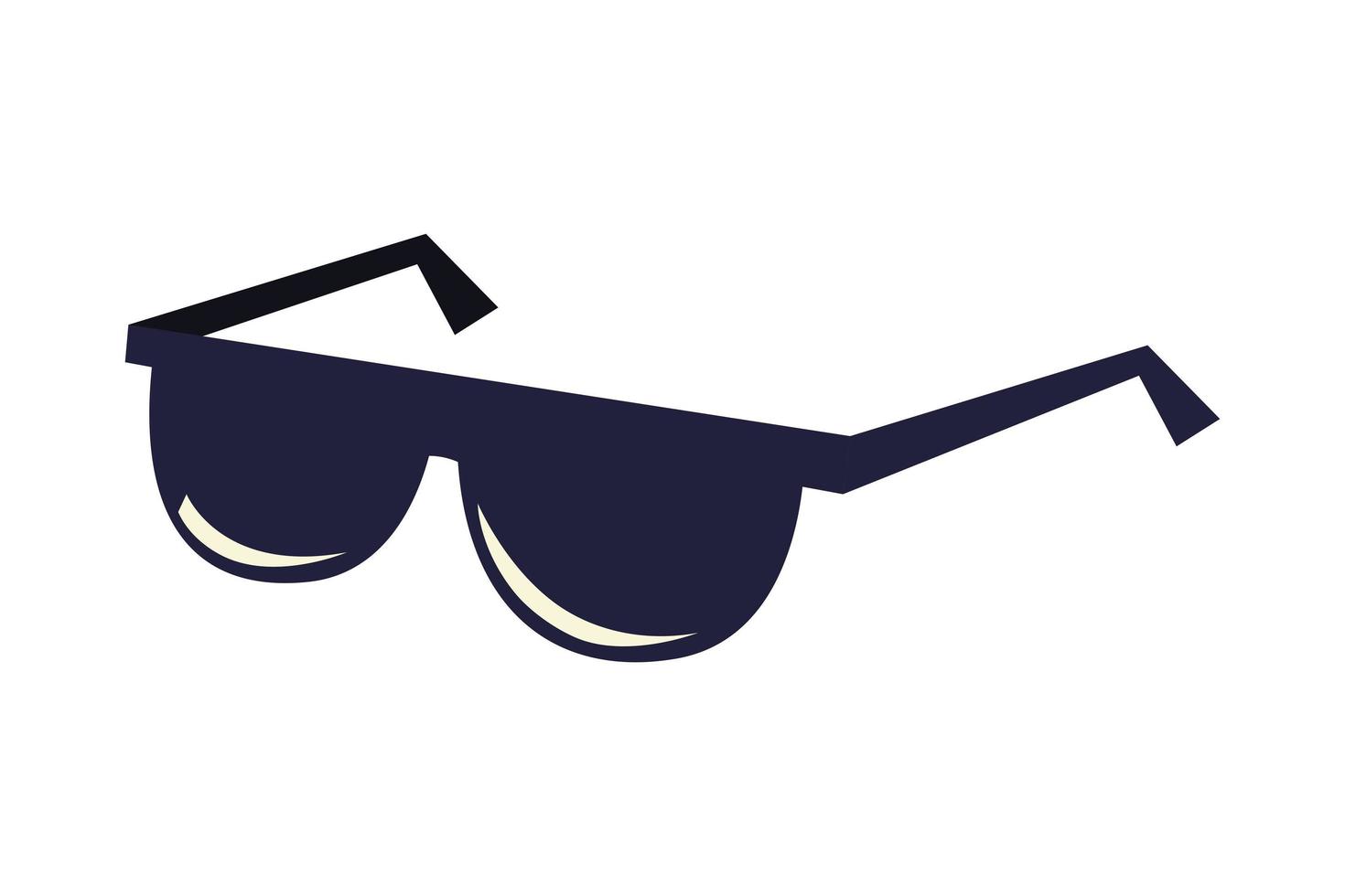 sunglasses accessory fashion icon design white background vector