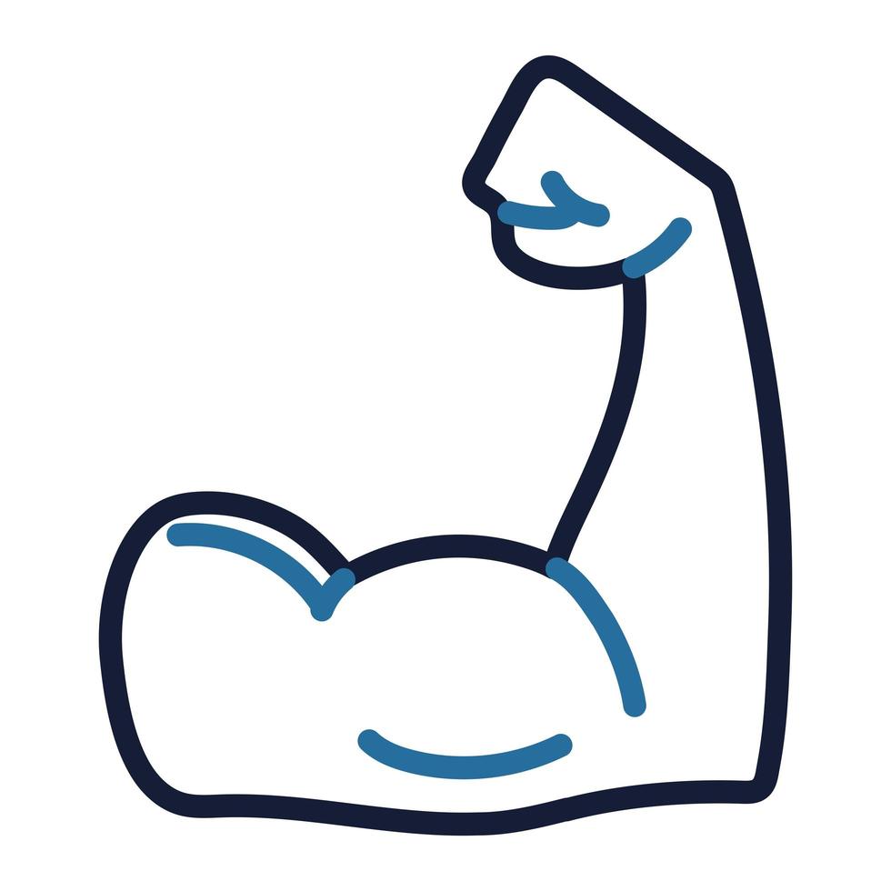 brazo con musculos fuertes vector