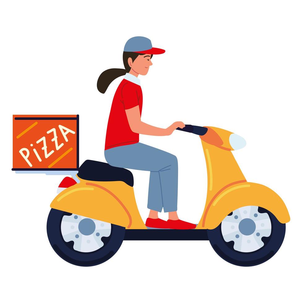 Motoboy Delivery Entrega de Pizza, Download Grátis, Desenho, Vetor