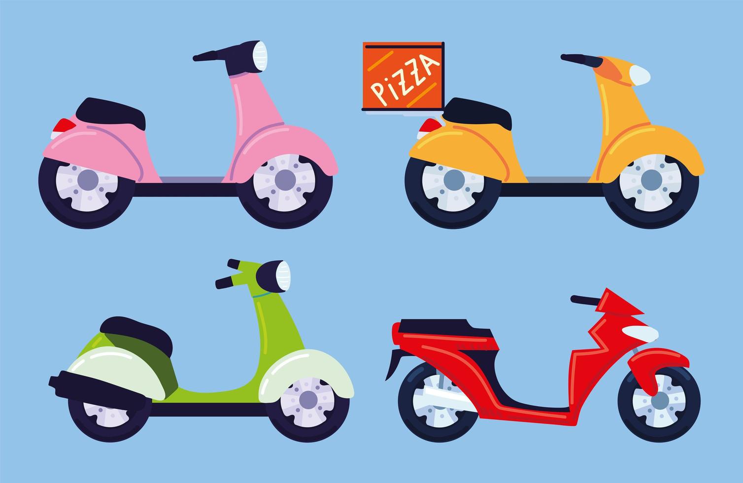 iconos de tipos de motos vector