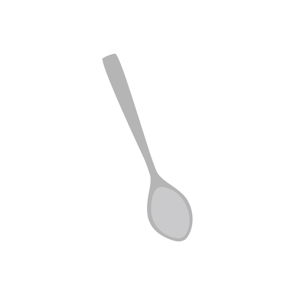 Cuchara cubiertos utensilio de cocina icono imagen aislada vector