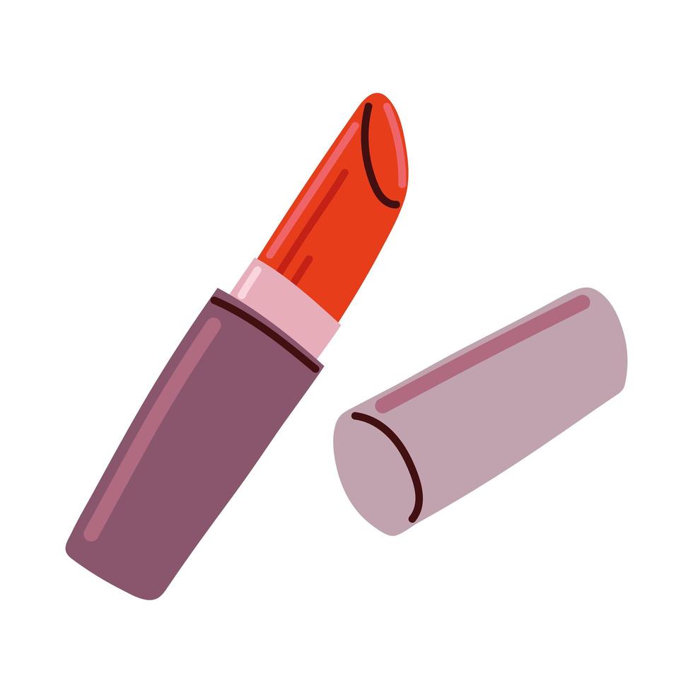 maquillaje lápiz labial cosmético vector