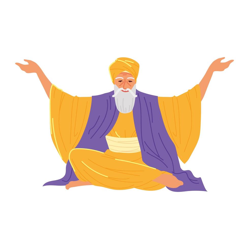 gurú nanak jayanti vector