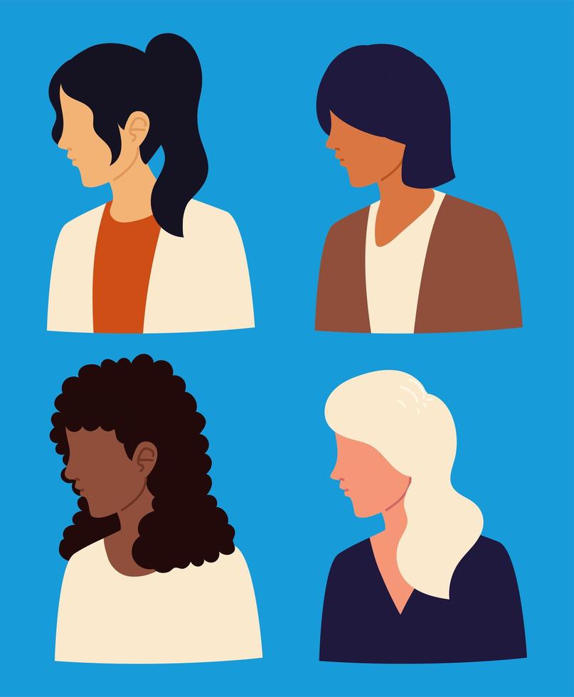 set of women vector