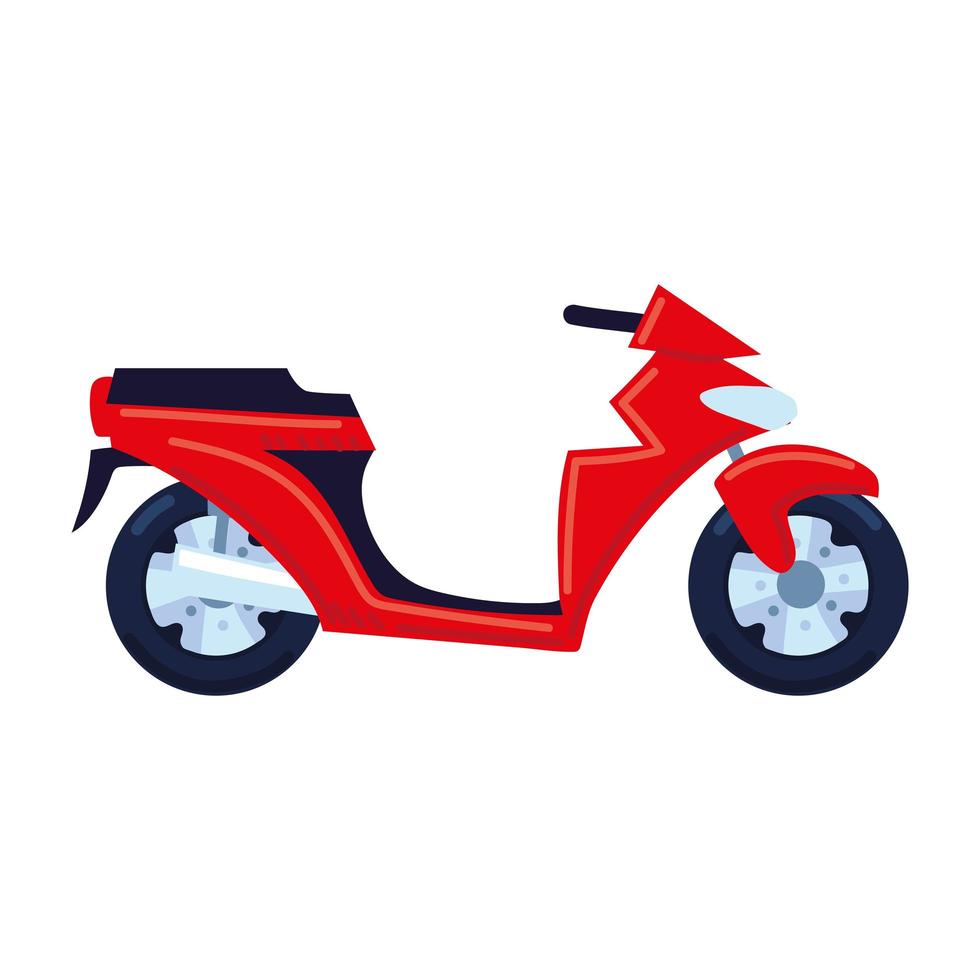 red sport motorcycle vector