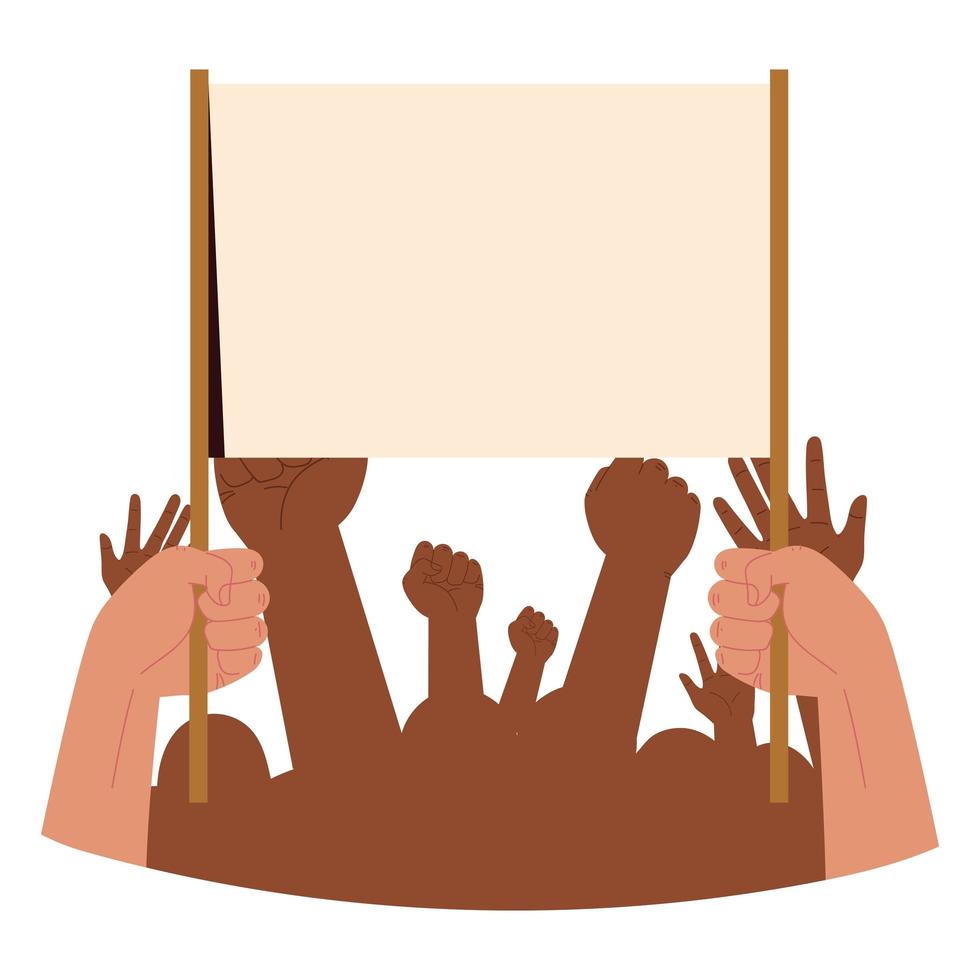strong protest hands vector