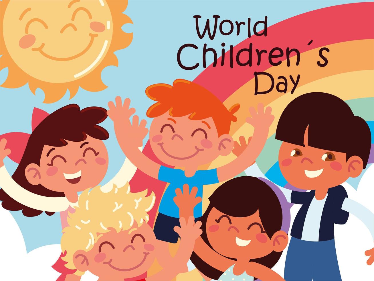 world childrens day vector