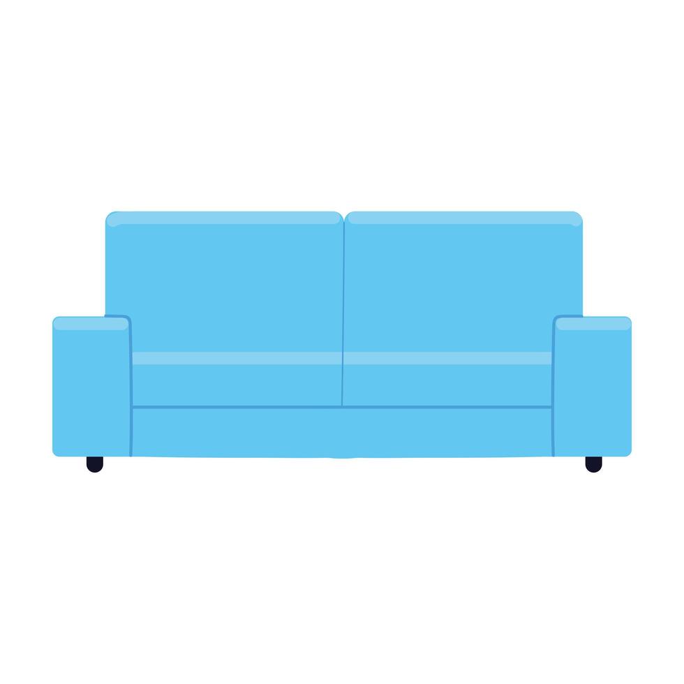muebles de sofá azul vector