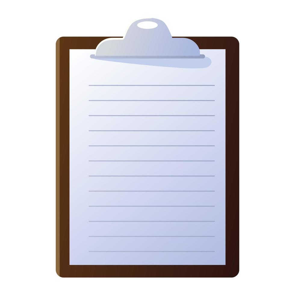 clipboard with papers vector