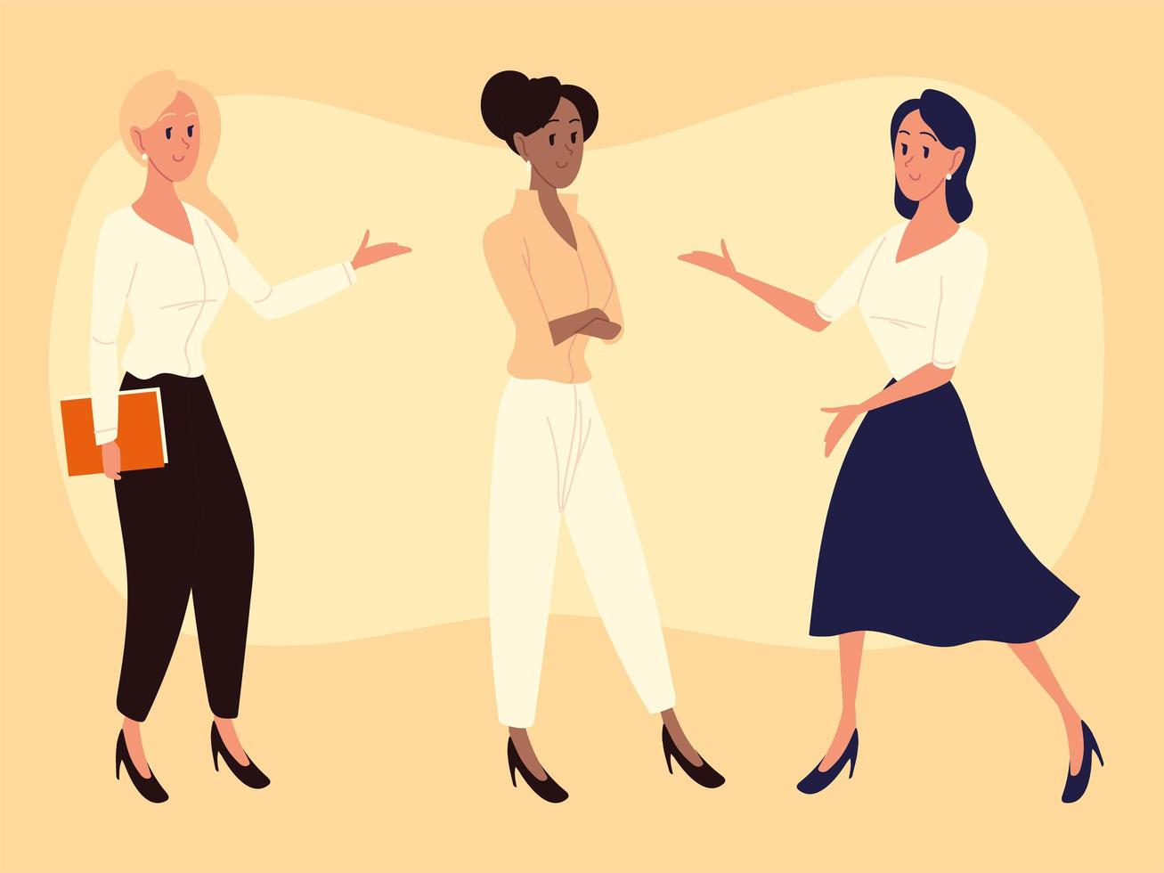 business women characters vector