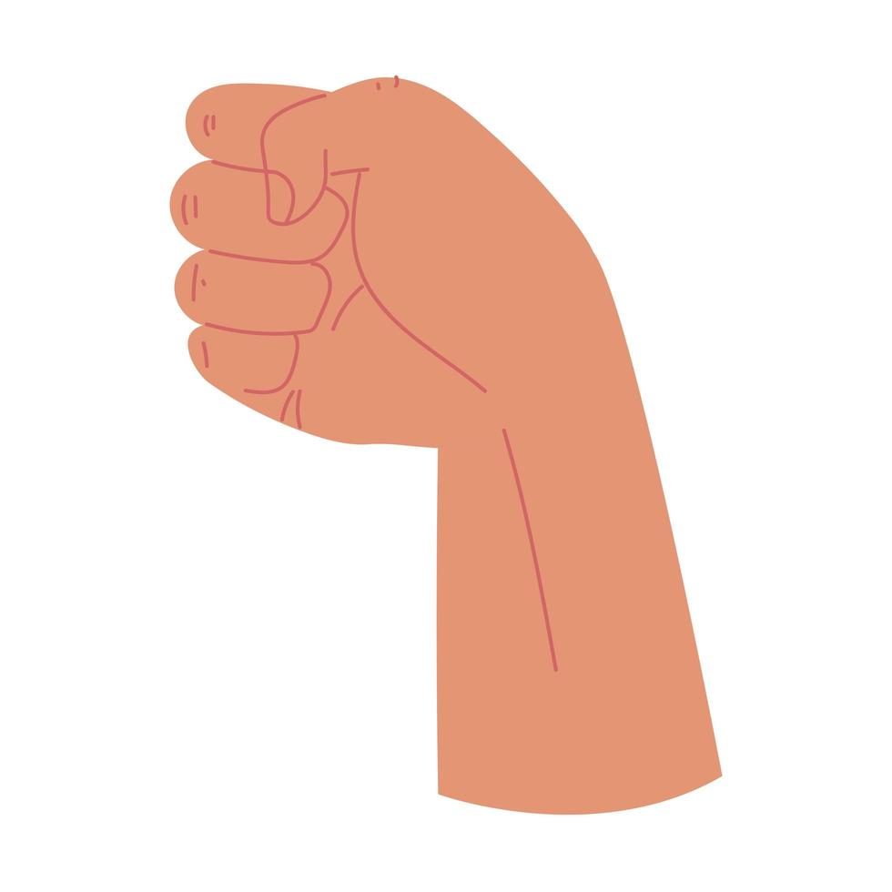 hand fist gesture vector