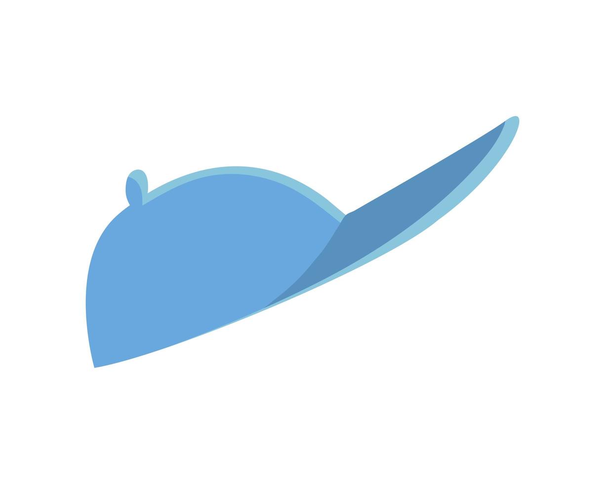 icono de sombrero azul diseño vectorial aislado vector