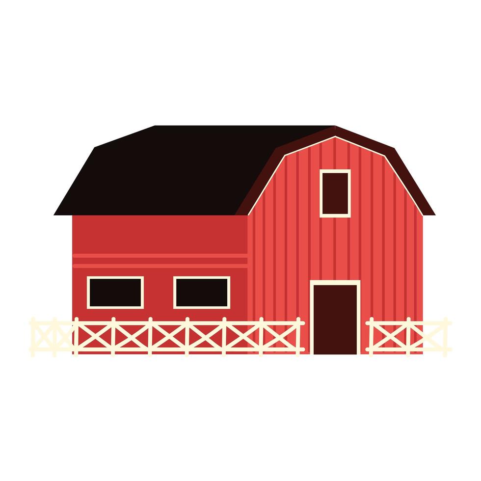 wooden barn farm vector