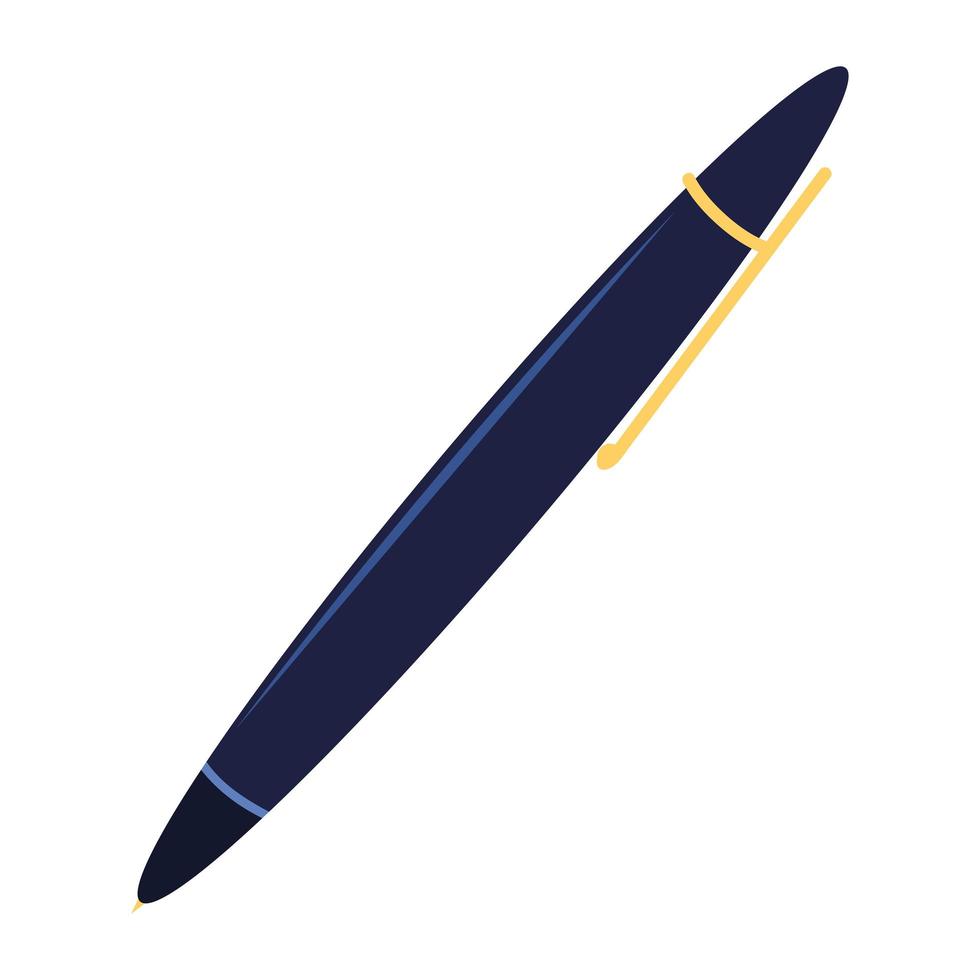 fountain pen flat icon vector