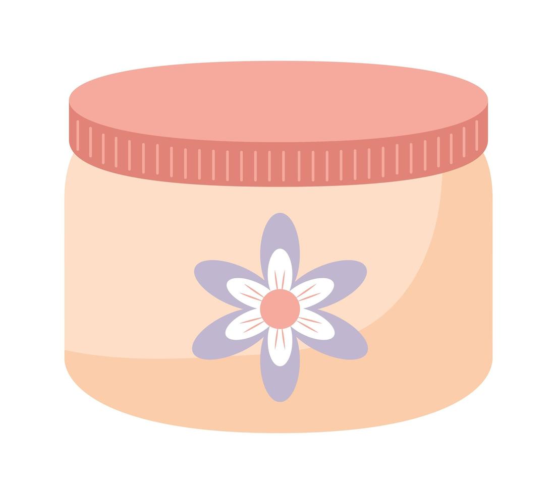 cream jar illustration vector
