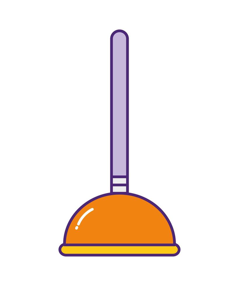 orange plunger design vector