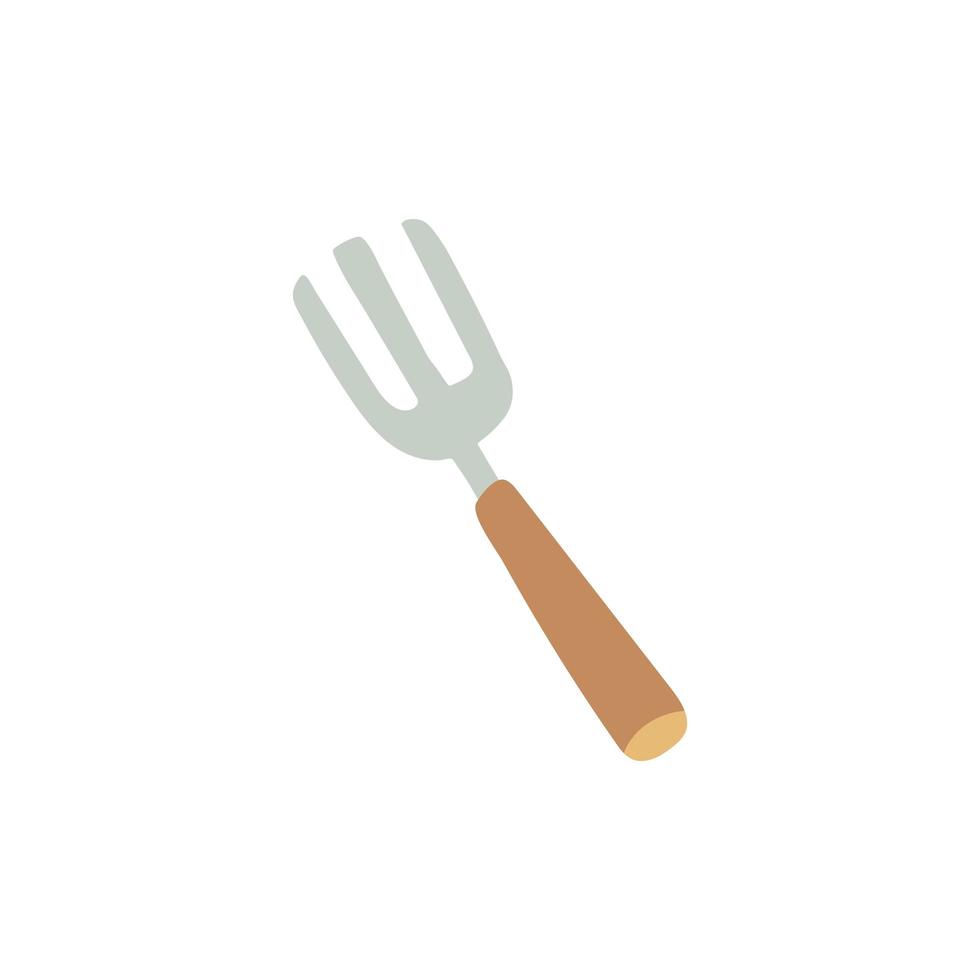 gardening, rake tool and equipment farm icon isolated design vector