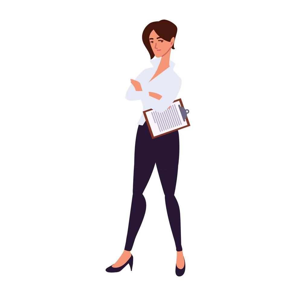 personal assistant woman vector