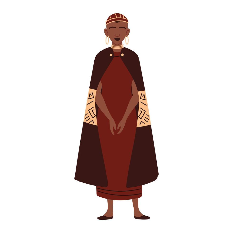 personaje aborigen femenino vector