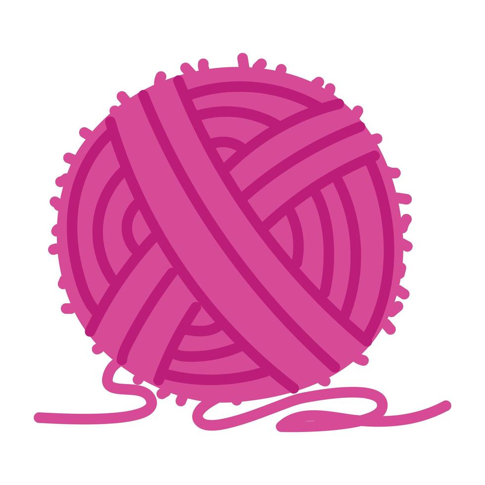 pink ball wool vector