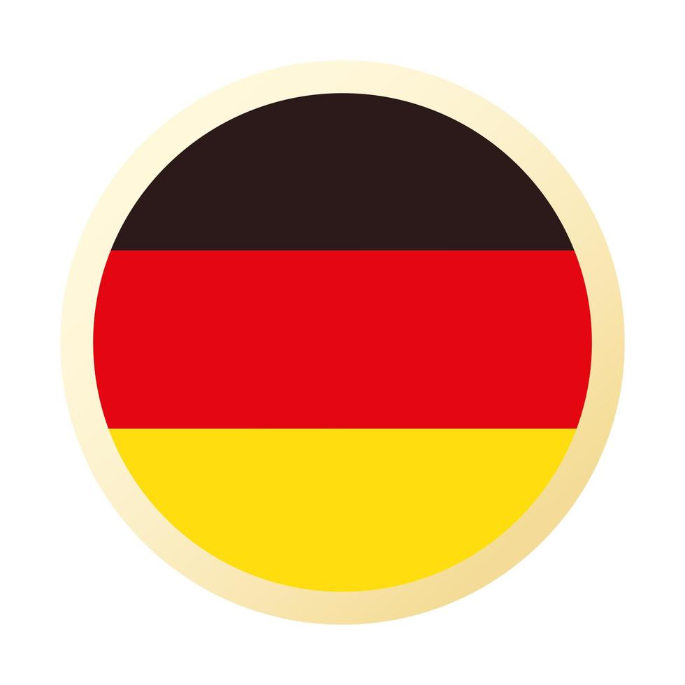 round germany flag vector