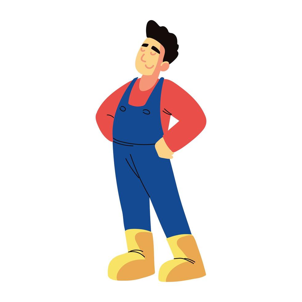 farmer male character vector