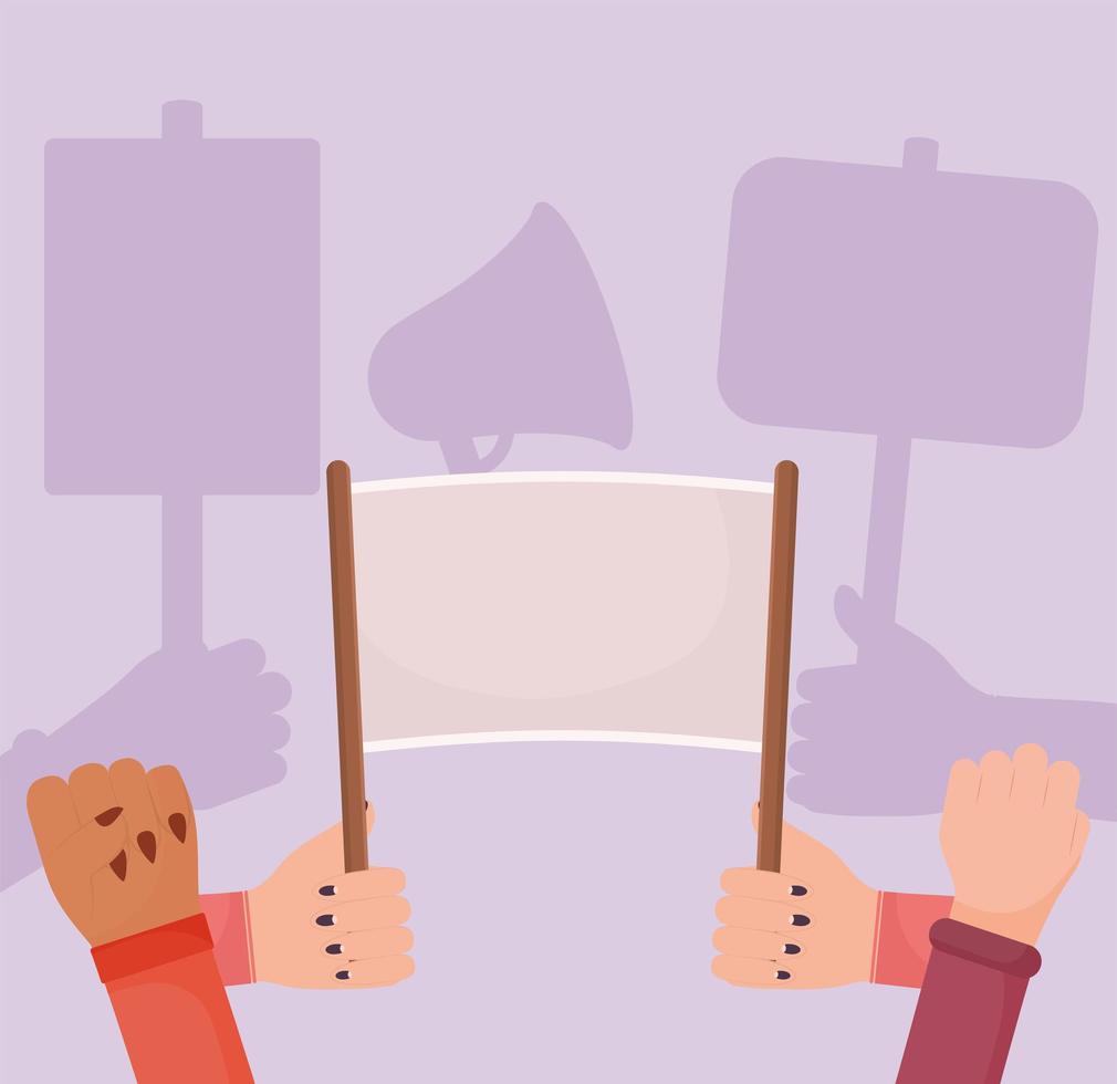 strong protest illustration vector