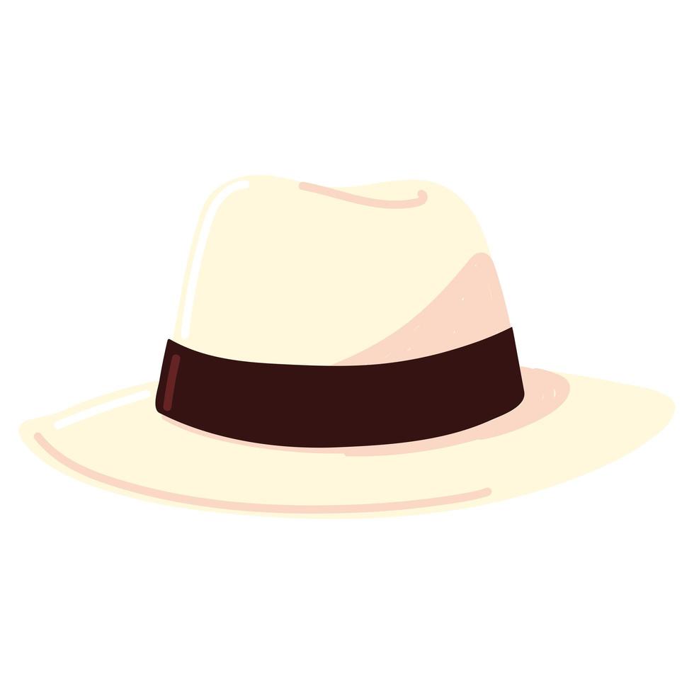 vintage straw hat vector