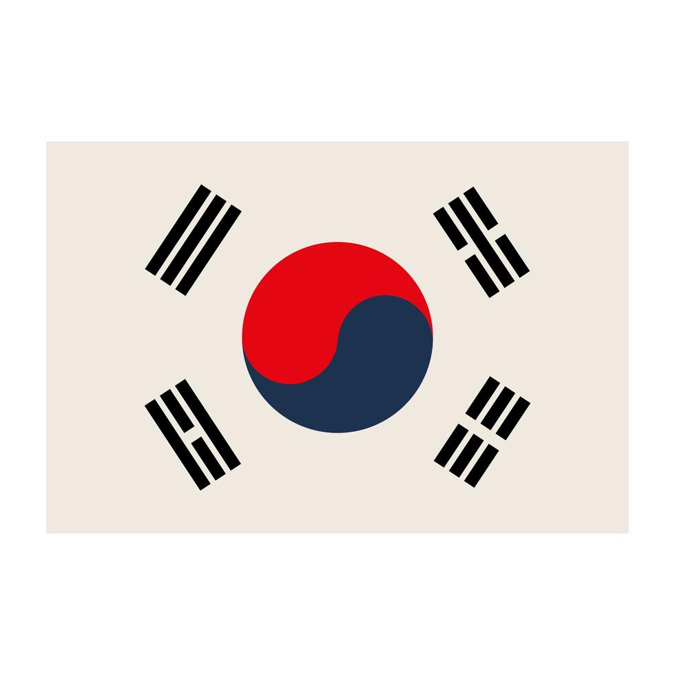 bandera de corea vector