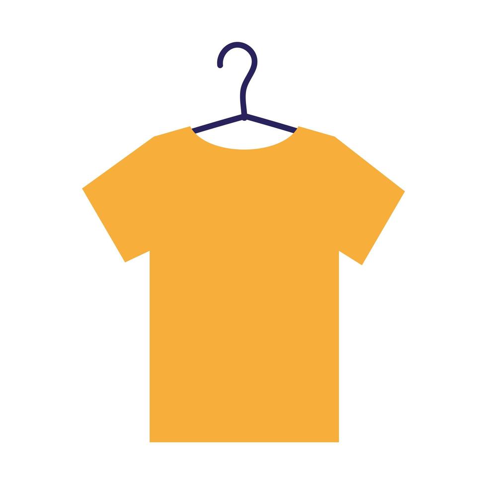 camiseta amarilla en percha vector