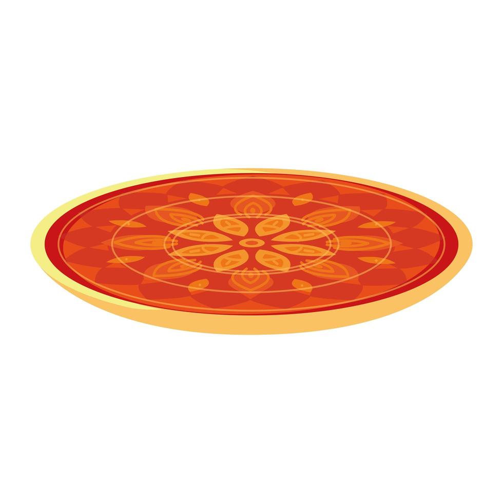 plate with mandala vector