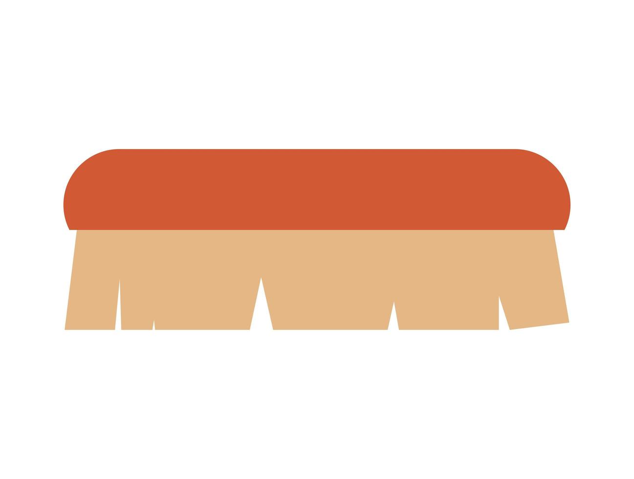 red bath brush vector
