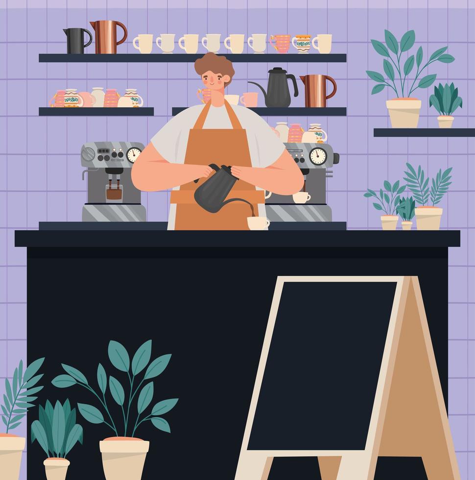 nice cafe shop vector