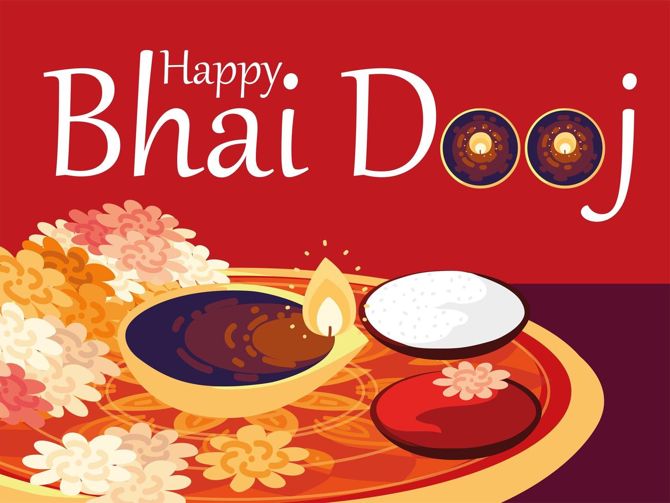 hindu happy bhai dooj vector