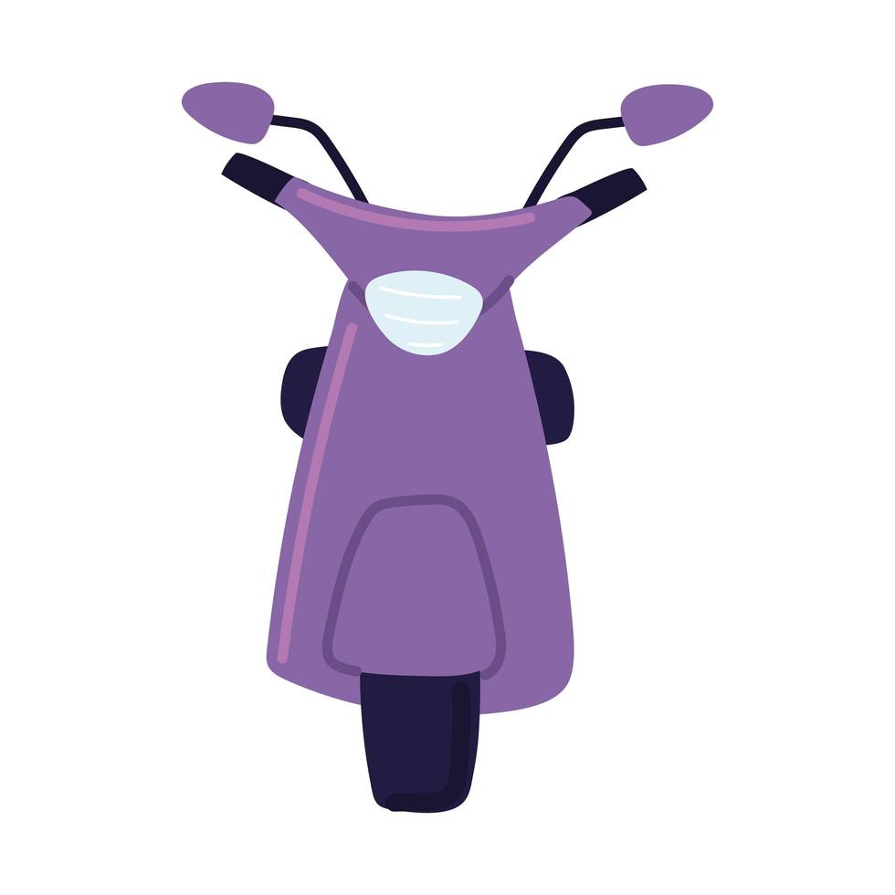 moto vista frontal vector