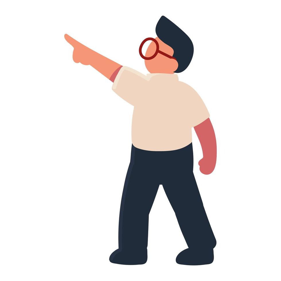 businessman pointing with finger vector