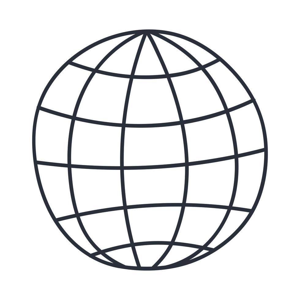 earth globe representation vector