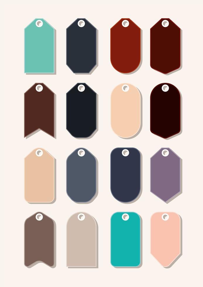 sixteen sale tags vector