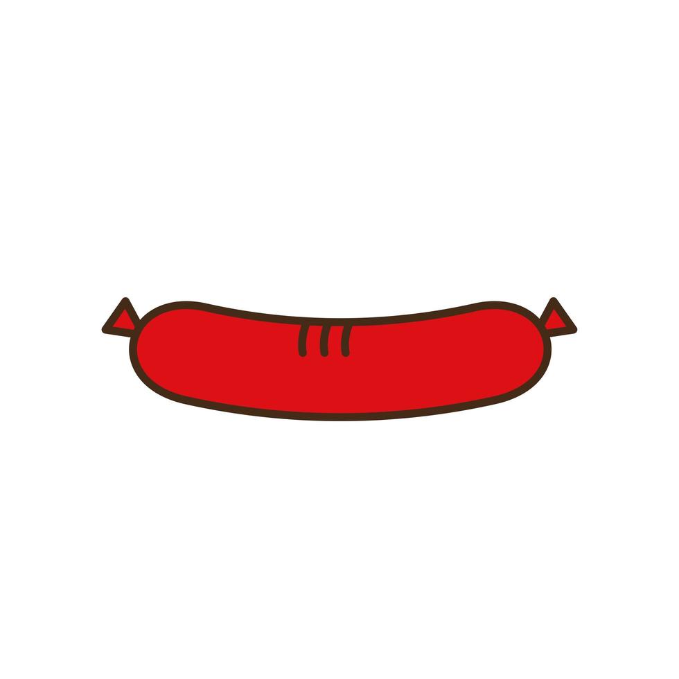 sausage line and fill style icon vector design
