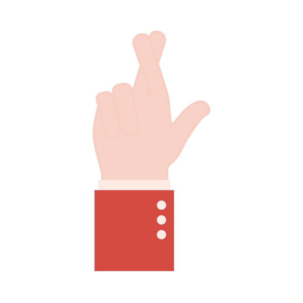 r hand sign language flat style icon vector design